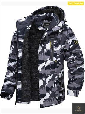 Winter Skiing Jacket Water Resistant Fleece Insulated Thermal Snowboard Hooded